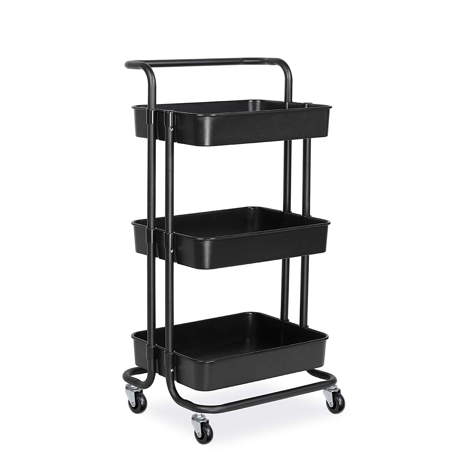 Buy JAKAGO 3Tier Rolling Utility Cart Storage Shelf Rack with Wheels