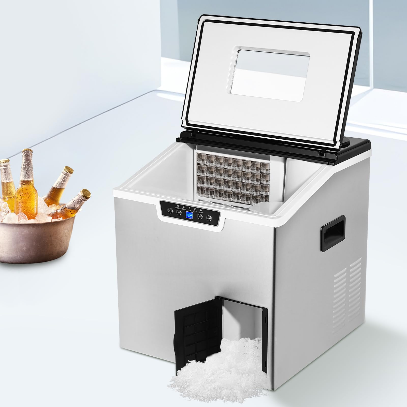 Amazon.com: Crushed Ice and Ice Cube Maker, ZBS-20 Ice Cube Maker