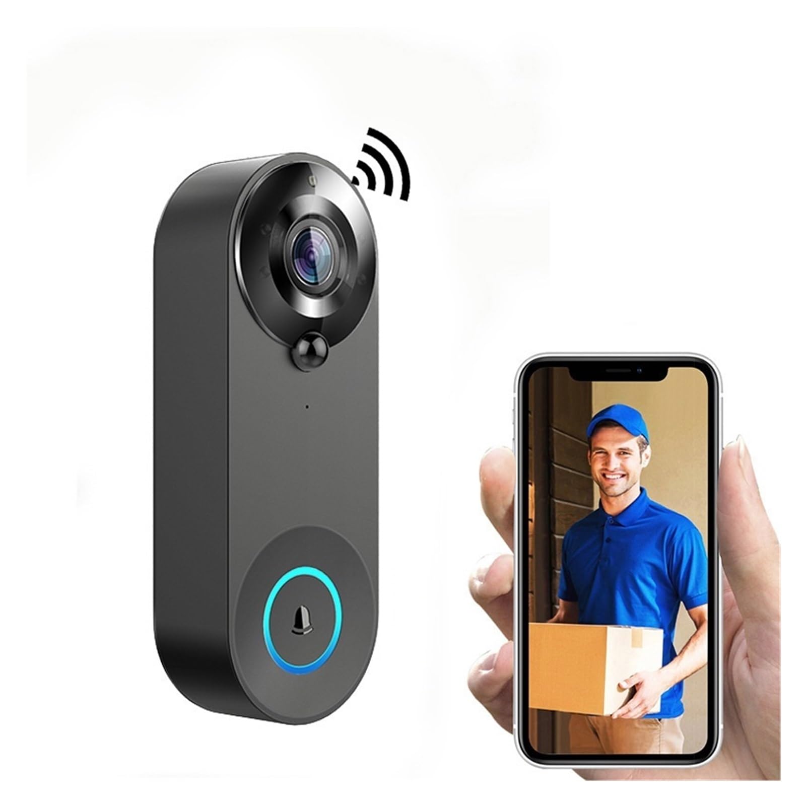 Campanello video intelligente, Videocitofono Smart Home Rilevazione Supporto Campanello per casa intelligente