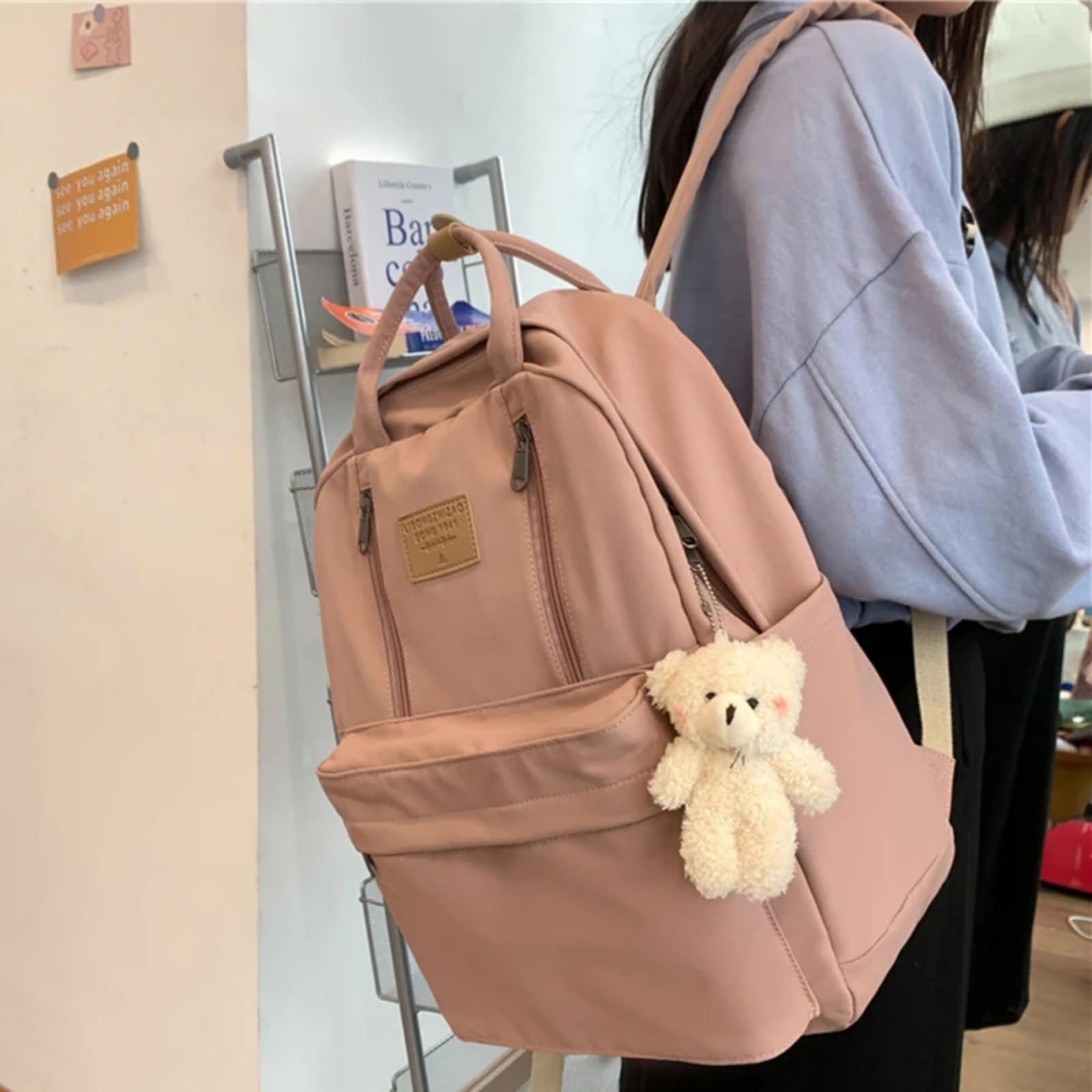 Mochila escolar Zaino Impermeabile per Ragazze Adolescenti, Borsa A Spalla Multi-Tasca di Moda, Ideale Scuola, Viaggi Giornalieri E Escursioni Casual
