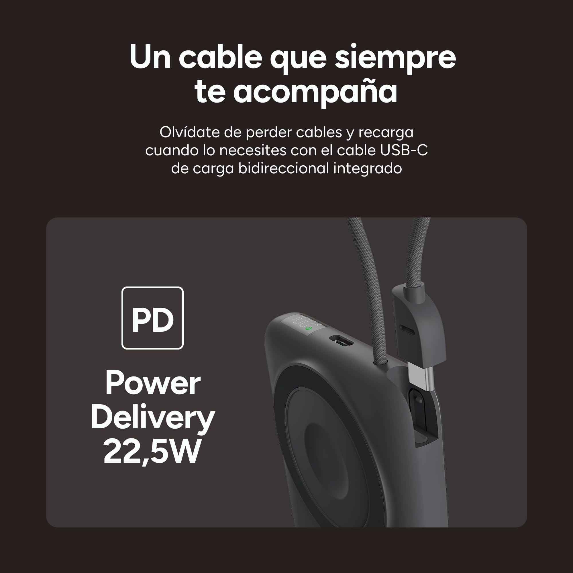 Ksix Bpb10pd22intsg Gris - Powerbank 10.000 Mah - Compatible Carga Magnética Apple® Y Applewatch®