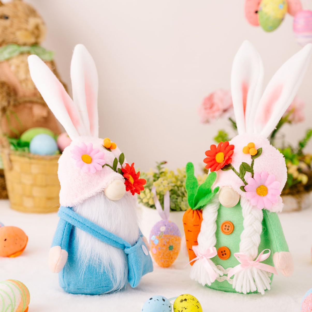 Cabilock Set Di Gnomi Coniglietto Pasquale 2 Pezzi Decorazioni A Forma Di Coniglietto Per La Festa Di Pasqua Bambole Con Barbe Realistiche
