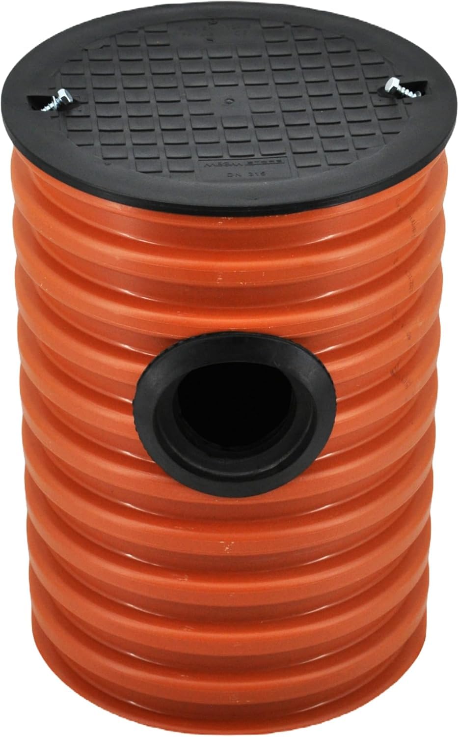 Drainageschacht DN315 0,5m/1m mit Anschluss 1xDN110/1xDN160 Deckel Sickerschacht KG Schacht Kontrollschacht KG Rohr Drainage Dachrinne Mit Boden/Ohne Boden (0,5m Rohr 1x Manschette 110 ohne Boden)