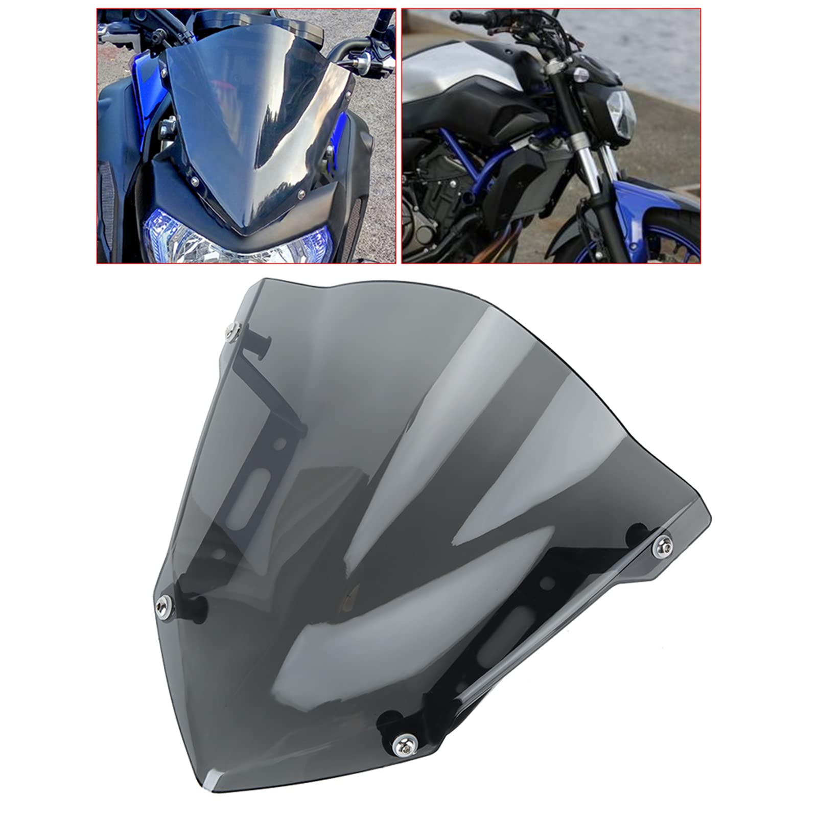 Racing owiewka na przednią szybę, do motocykla na przednią szybę, kolor jasnoszary, sportowy styl Add On