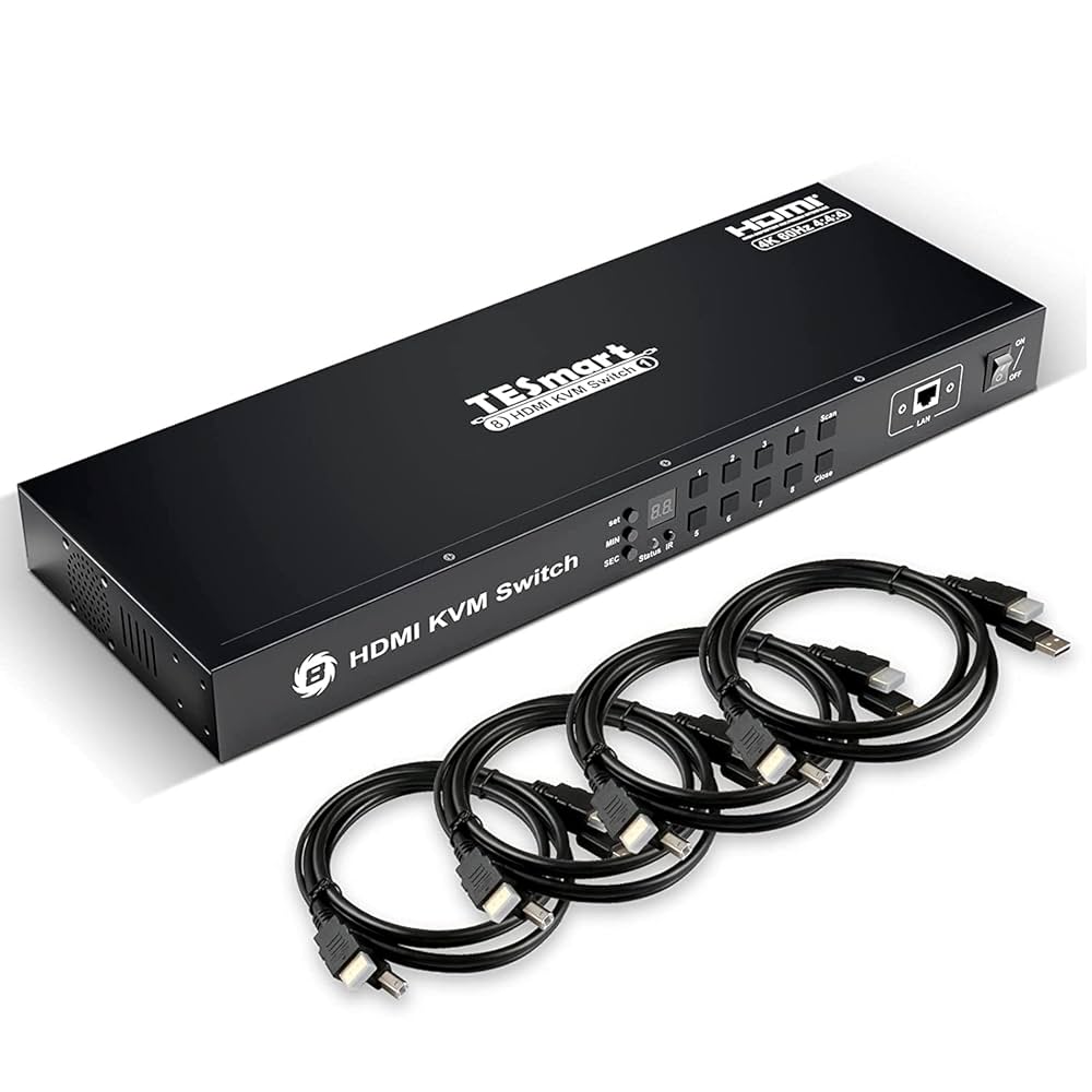 Amazon.com: TESmart 8X1 HDMI KVM Switch 8 Port Enterprise