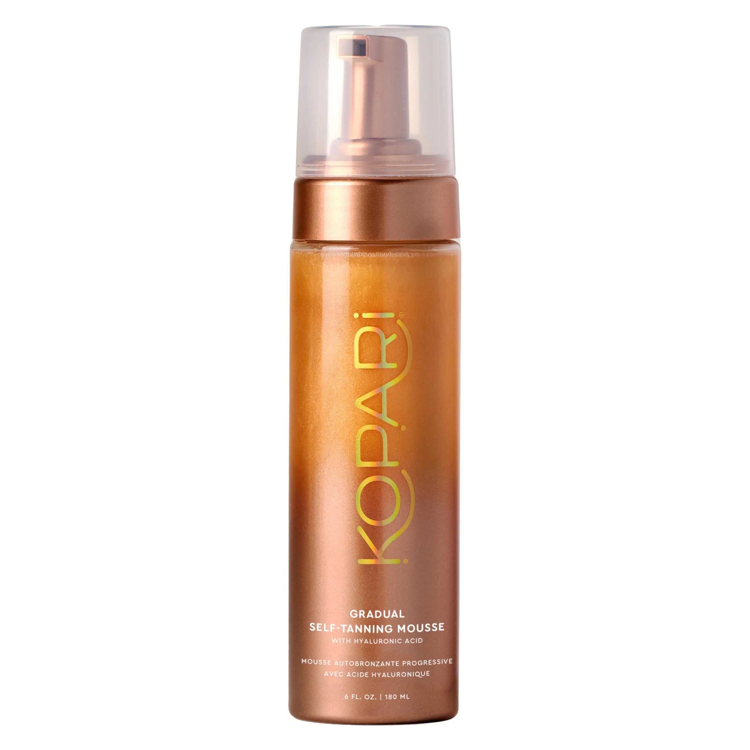 Kopari Gradual Self-Tanning Mousse Infused with Hyaluronic Acid, Even Application, Long-Lasting Natural Color, Smooth Streak-Free Results