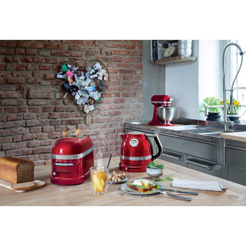 KitchenAid Grille pain pour 2 tranches - Artisan - 7 niveaus de brunnage et fonction décongélation - Vintage design - 2 Large fentes - Toaster avec porte-sandwich - Pomme d'amour