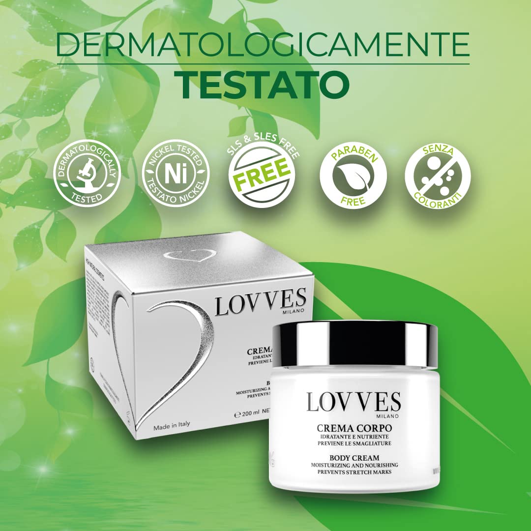 LOVVES Body Cream, High Natural Cosmetics, New Formulation, Nourishing Moisturizer, Prevents Stretch Marks - Image 3