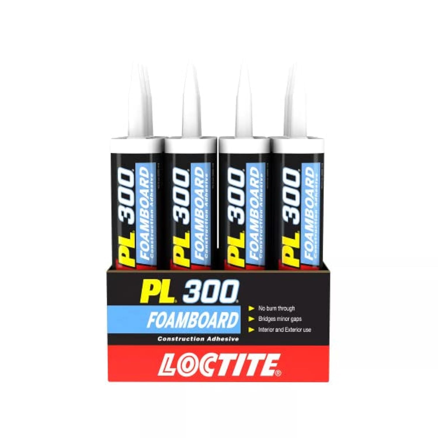 Loctite PL300 Foamboard Adhesive, 10 fl oz, Cartridge (12 Pack)