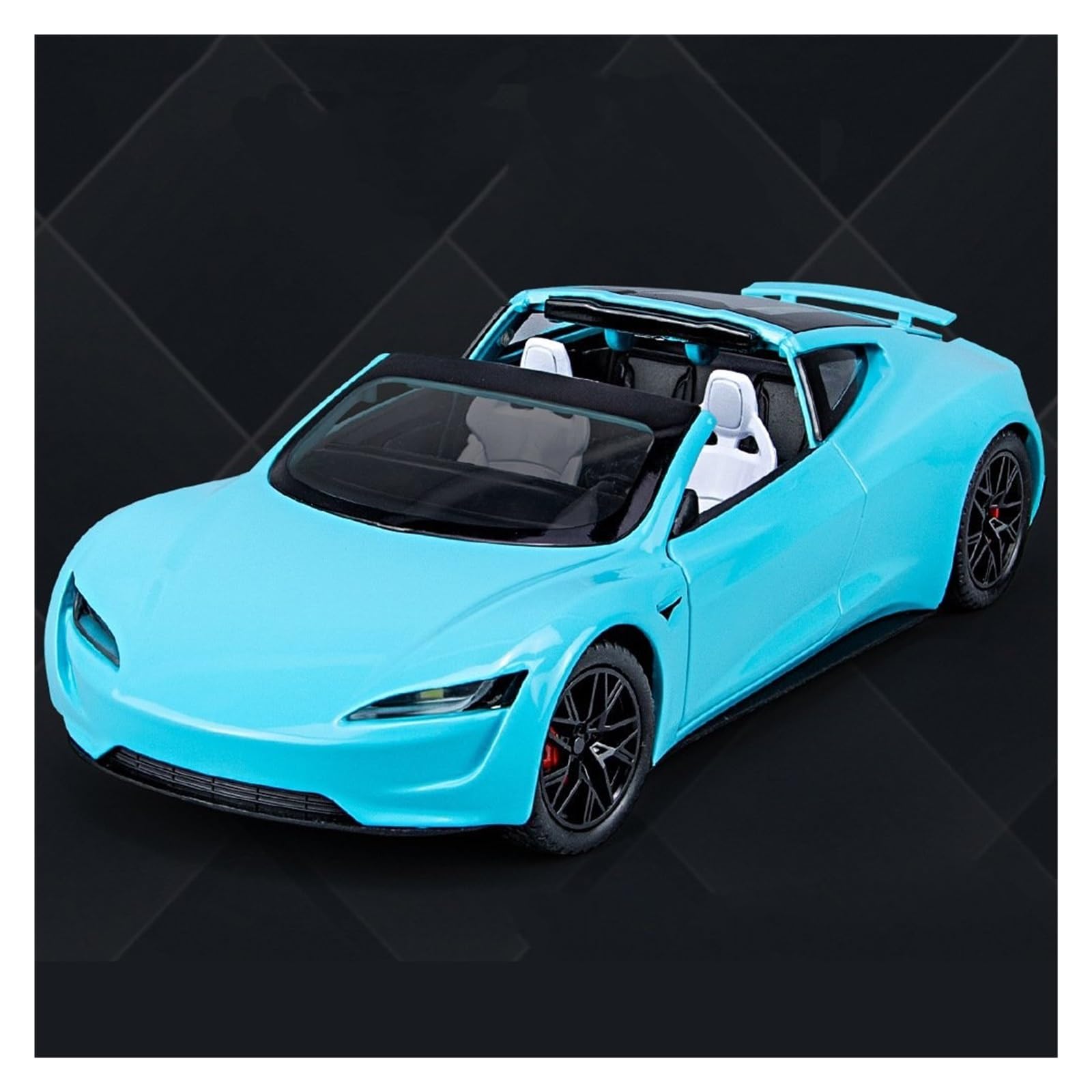 Btwodian Scale Model Car 1:24 For Tesla For Roadster Alloy Metal Diecast Model Car Collections(Blue)