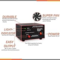Vista 3 de Pyramid Universal Compact Bench Power Supply - 12 Amp Linear Regulated Home Lab Benchtop AC-to-DC 12V Converter w/ 13.8 Volt DC 115V AC 270 Watt