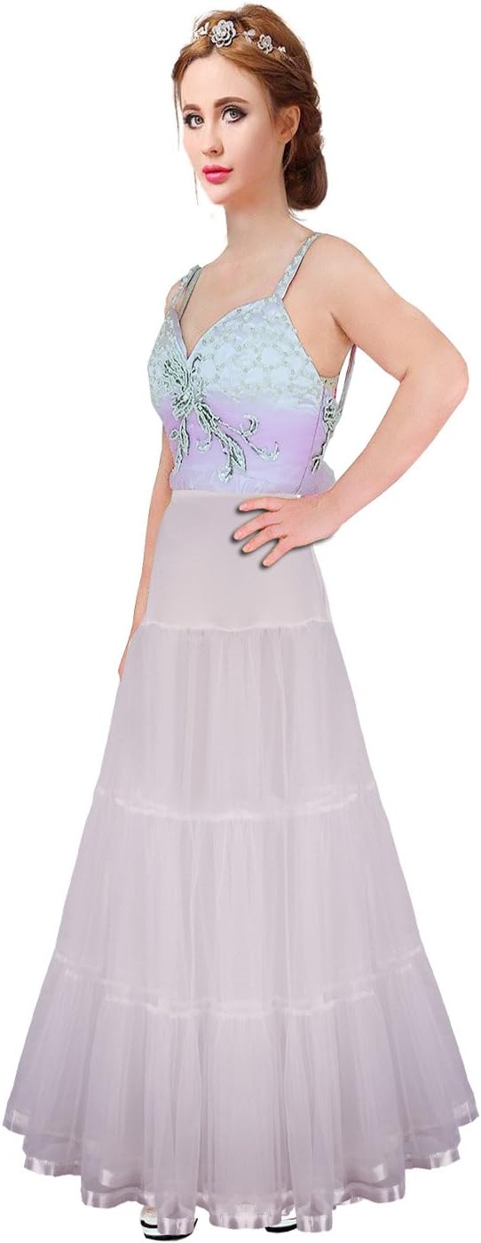 Women's Floor Length Wedding Petticoat Long Underskirt for Formal Dress S-3XL - Image 3