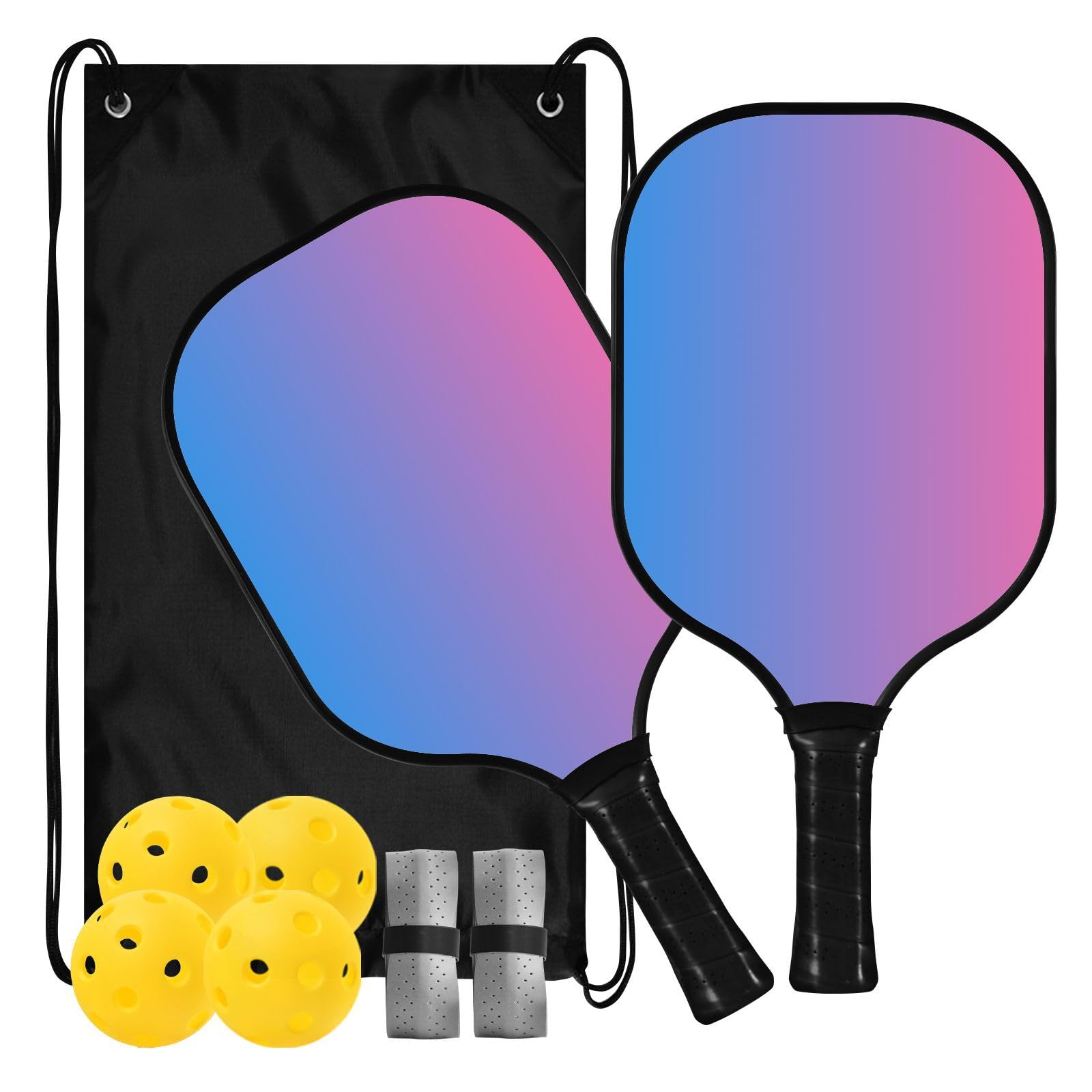 Racchette da pickleball in vetroresina sfumate blu