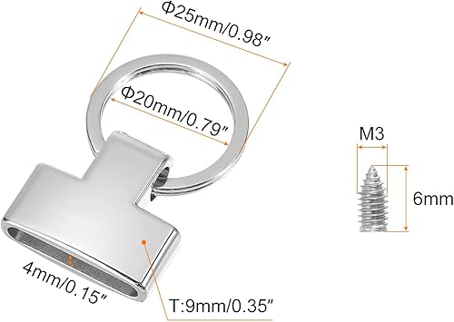Miniatura 7 de uxcell Accesorios para llavero con llavero y anillo para bolso de mano para llavero de automóvil, cordón colgante