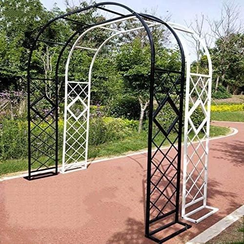 Arche de jardin métallique robuste 3 pièces en fer forgé pour rosiers