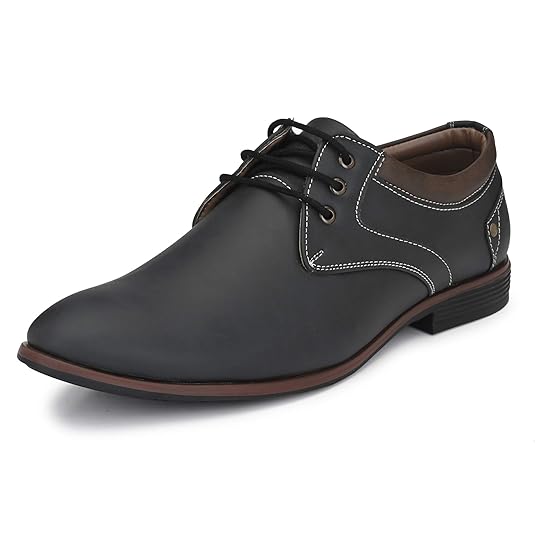 Centrino Derby Formal Shoes for Men | Classic Lace-Up Dress Shoes | Office, Party Lightweight & Comfortable with Cushion Insole (7956)