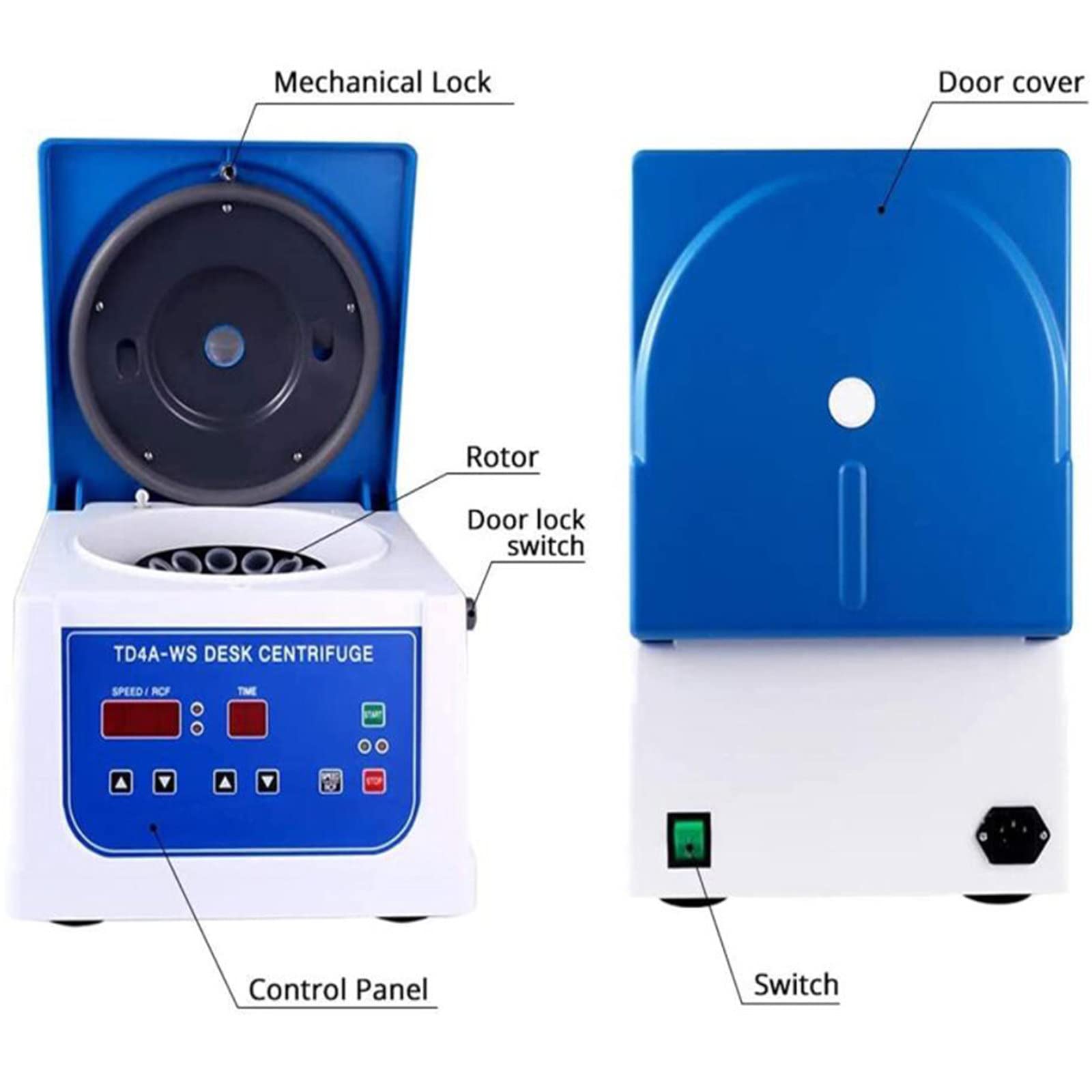 Amazon.co.jp: 遠心分離機20mlx8,15mlx12,0-4000rpm、0-99min Minutes 