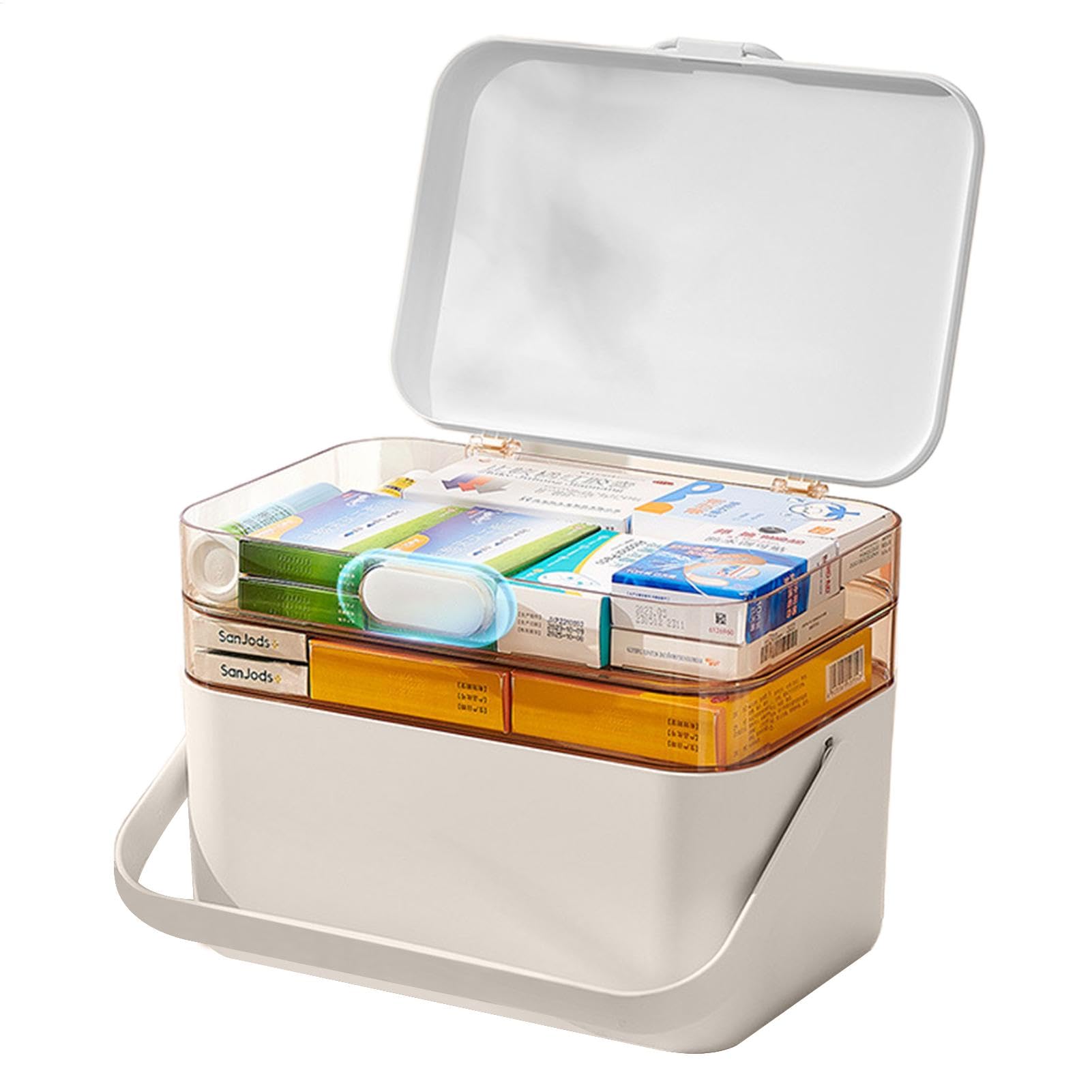 Pastillero Amplio De Capas Organizador De Compartimentos Médicos Extraíbles | Capas Para Organizador Semanal Portátil, Diario en Hogar y Viaje, Pastillero