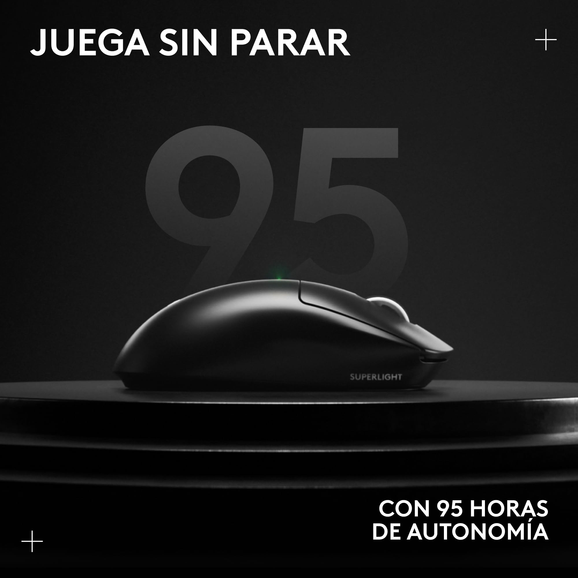 Logitech G Pro X Superlight 2, Ratón inalámbrico gamingratón Pro-Grade de 60 g con 5 Botones programables, Europa del Este Envases,44 000 dpi, Velocidad de Respuesta de 8 kHz, USB-C,PC/Mac - Negro