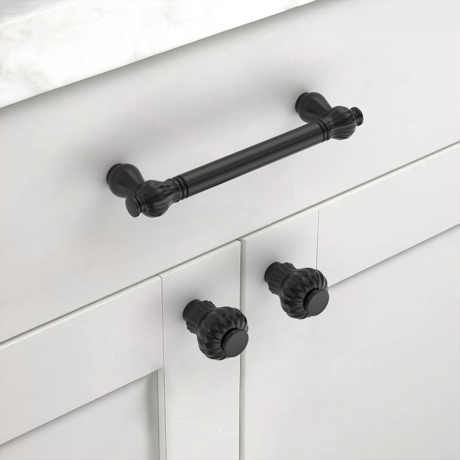 Tiradores De Aluminio Para Muebles Juego De 15 Tiradores De Cocina De 128 Mm, Color Negro, Tiradores De Puerta De Armario De Acero Inoxidable T Bar Asas De Cocina Tiradores Cocina Negros