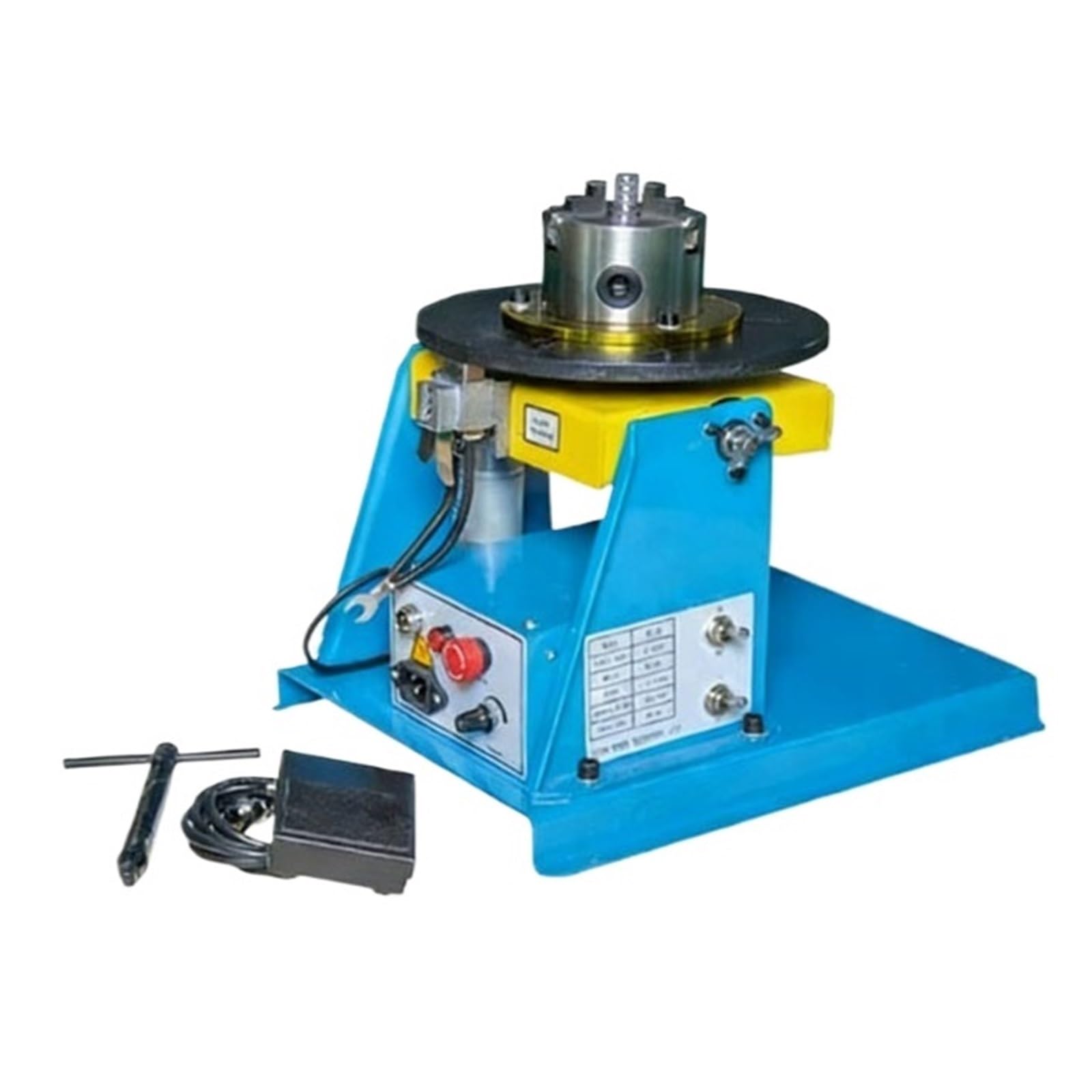 Combination Small Welding Positioner Turntable Precision Flipping Rotating Worktable Smooth Rotation(10kg with 80mm Chuck)