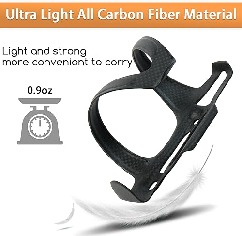 Miniatura 4 de Jaula ultraligera de fibra de carbono para botella de agua con tornillos, soporte para botella de agua para bicicleta, soportes para bicicleta de