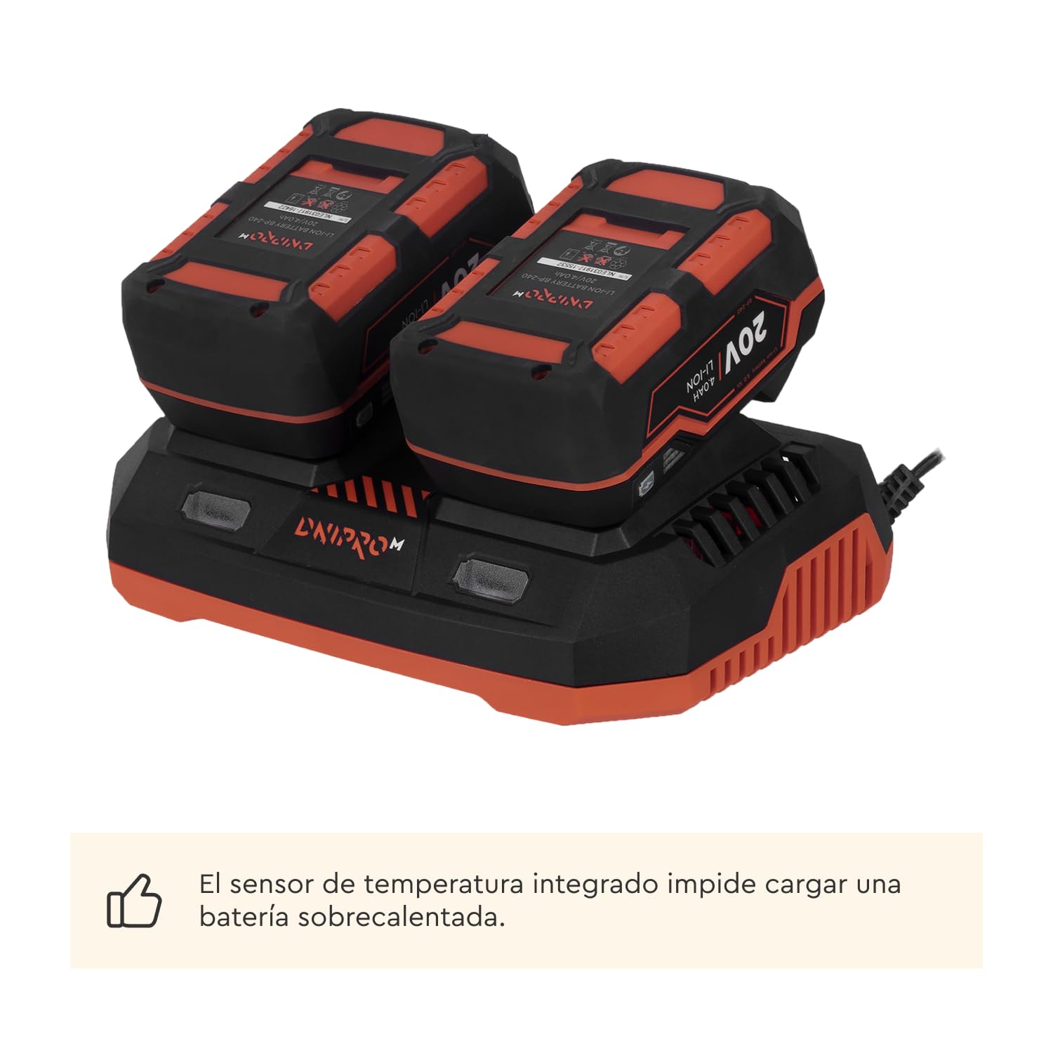 Kit 2 Baterías 20V 4Ah BP-240 + Cargador FC-230 | Pack Pro DM20 | Autonomía Máxima para Herramientas Inalámbricas