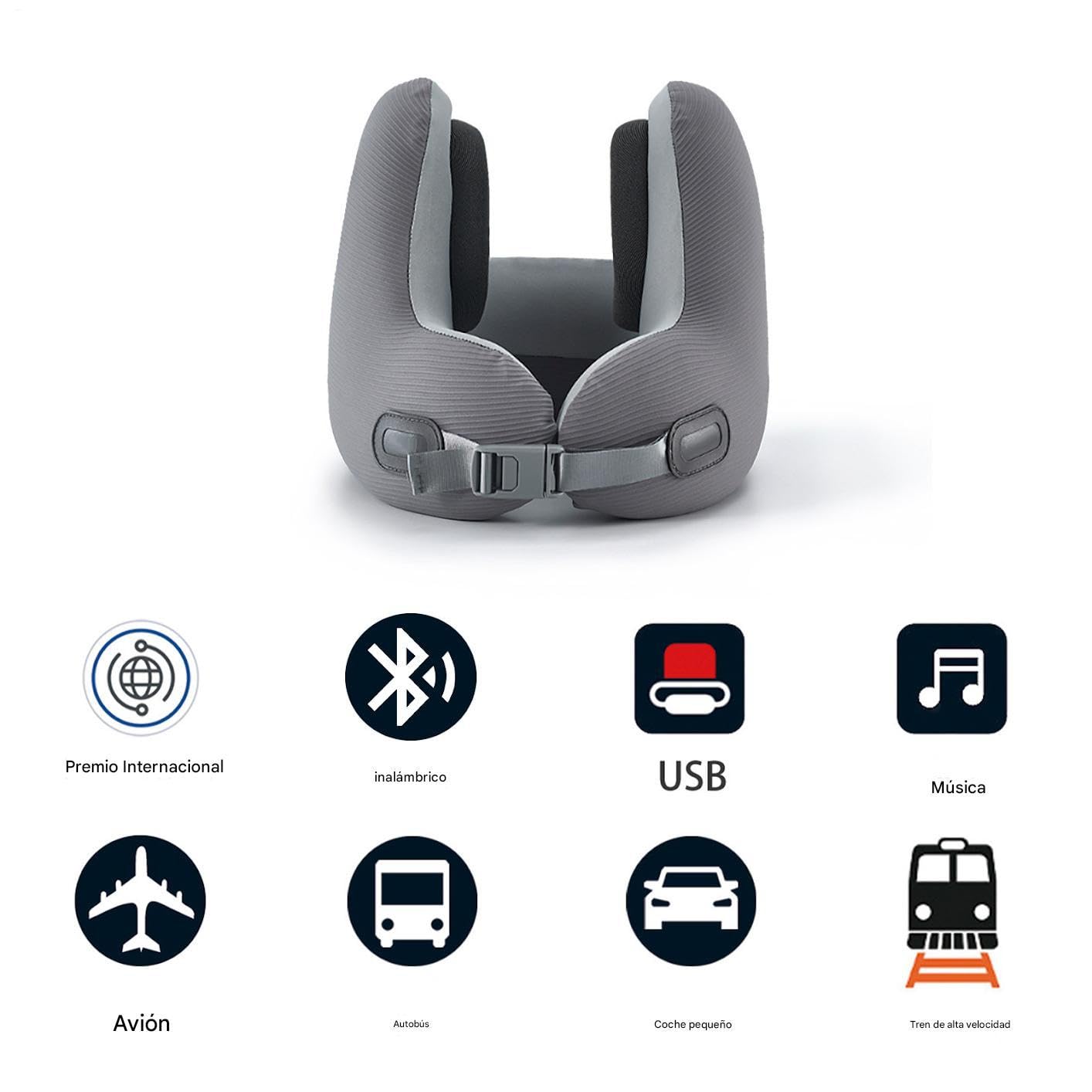 Genérico Almohada De Viaje para Cuello Cojín Portátil | Almohada De Espuma Para Dormir En Viajes Portátil, viajes largos, coche, camping, adultos, niños, durmientes