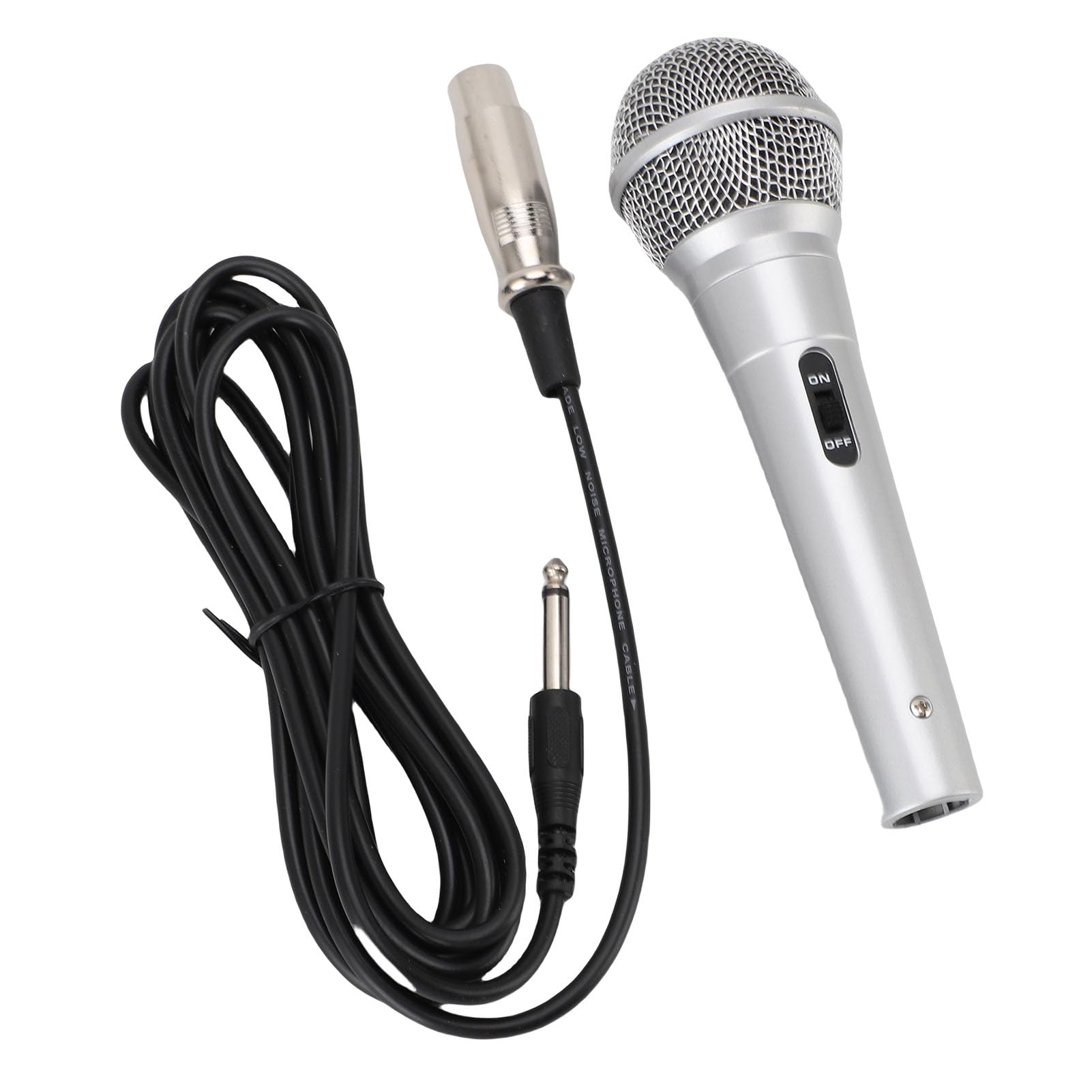Yunseity Wired Handheld Mic, Premium Plastic Karaoke Dynamic Vocal Microphone with Noise Elimination for Home KTV, Recording, Stage Performances