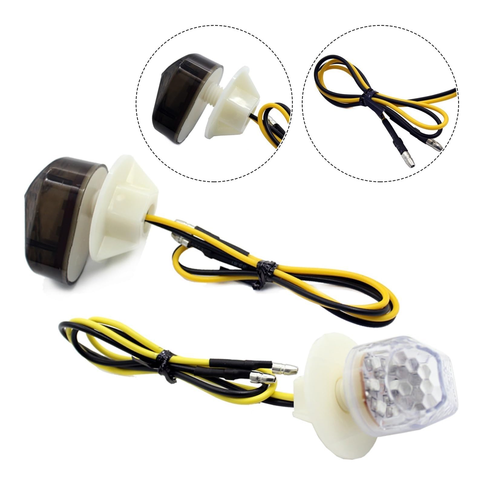 Mini uniwersalne wskaźniki Dla Yamaha FZ6S Dla Fazer 600 2004-2010 Kierunkowskazy motocyklowe 12 V Kierunkowskazy motocyklowe Wskaźnik LED Migający Photoflash
