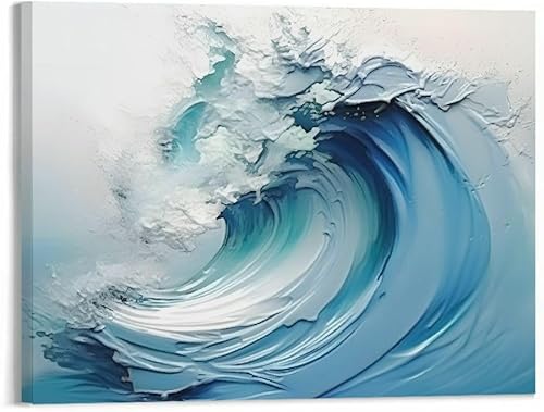 Algasan Canvas Painting Canvas Wall Art Picture 20x16in for Living Room Bedroom Fall Decor Wavy