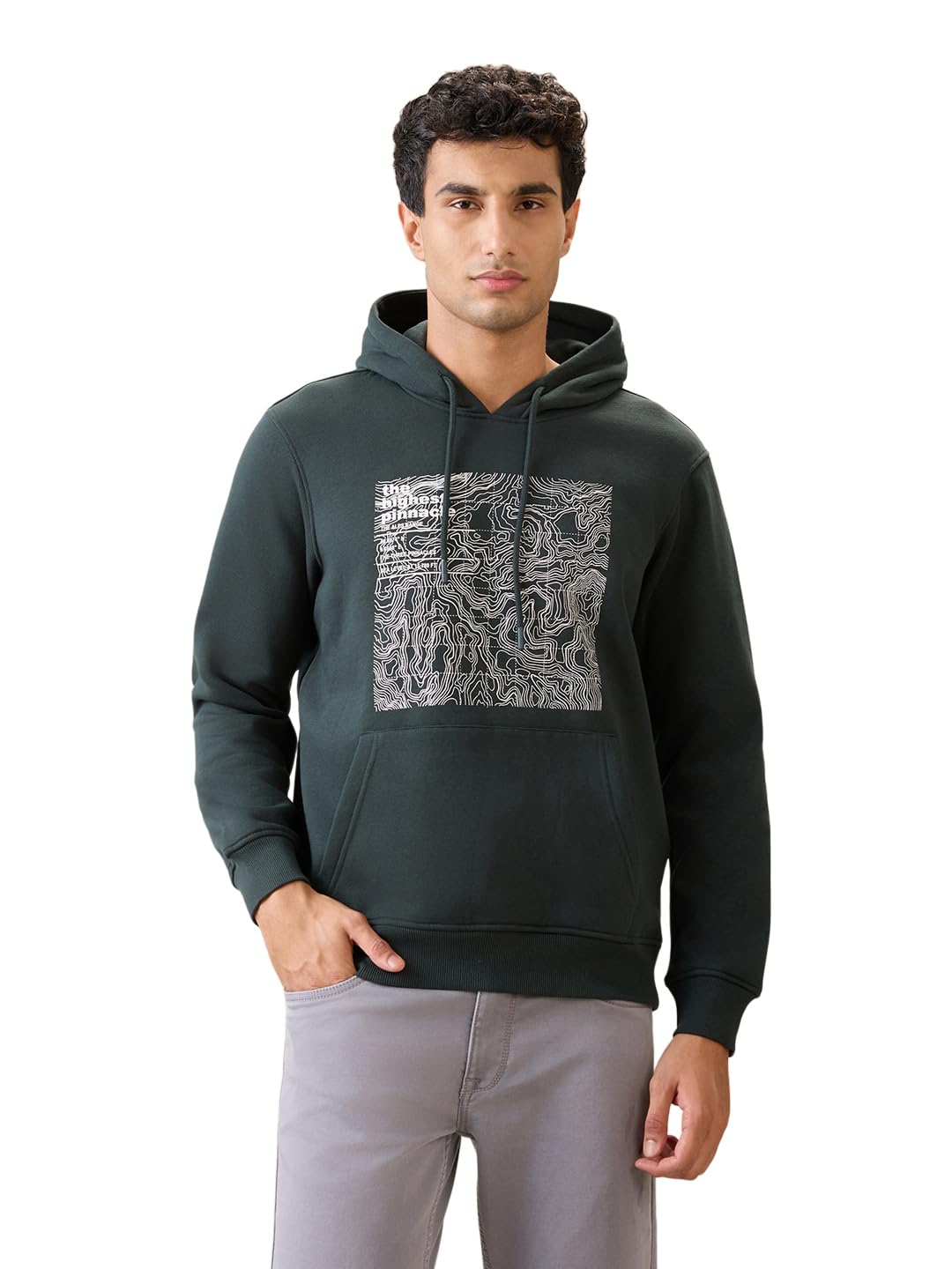 parx Men Full Sleeve Regular Fit Graphic Pattern Cotton Polyester Blend Flat Hood Flat Hood Casual Sweatshirt-picture-14