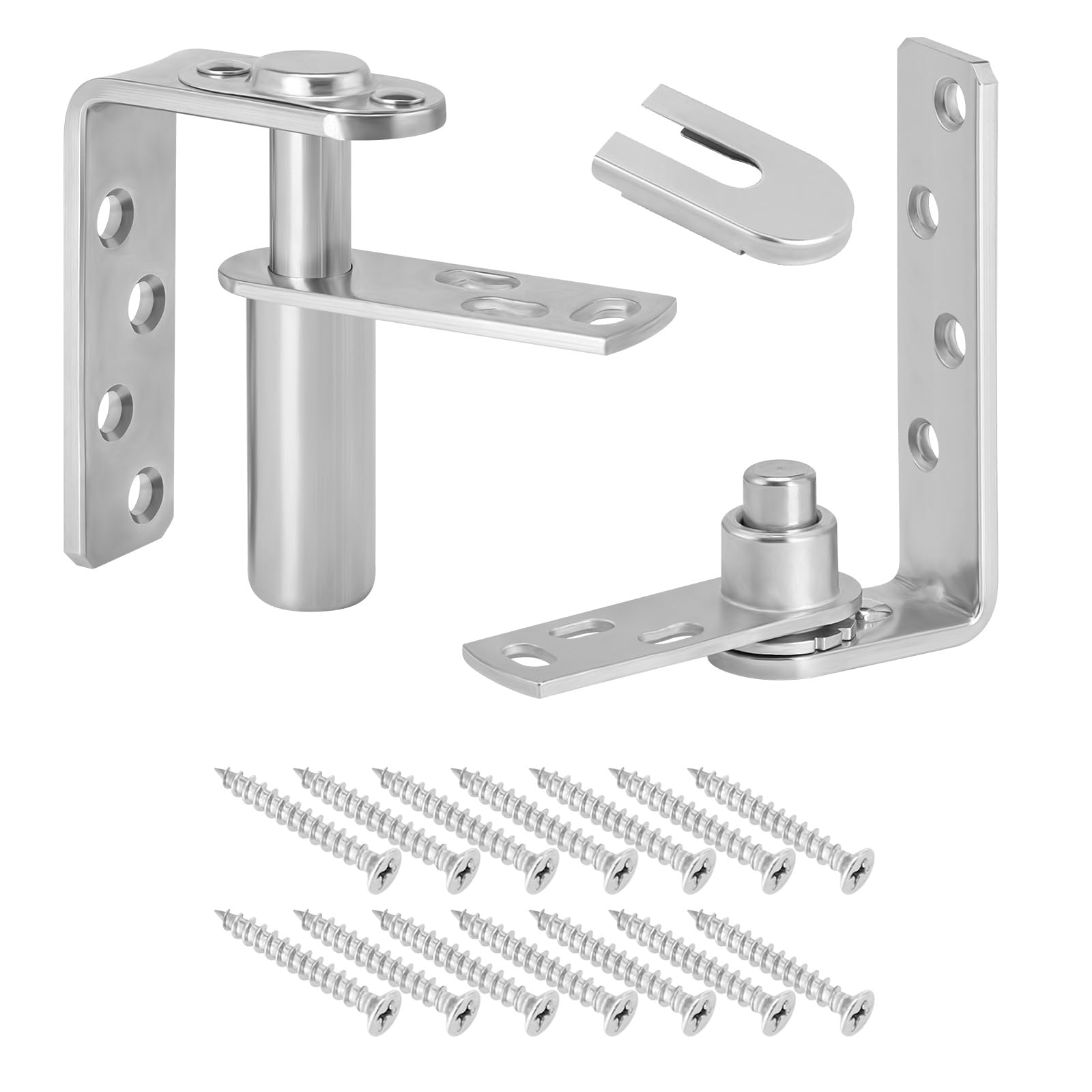 Fenghome 304 Stainless Steel Door Pivot Hinges, Self-Return Heavy Duty Swinging Door Hardware for Cafe Bar, and Swing Doors
