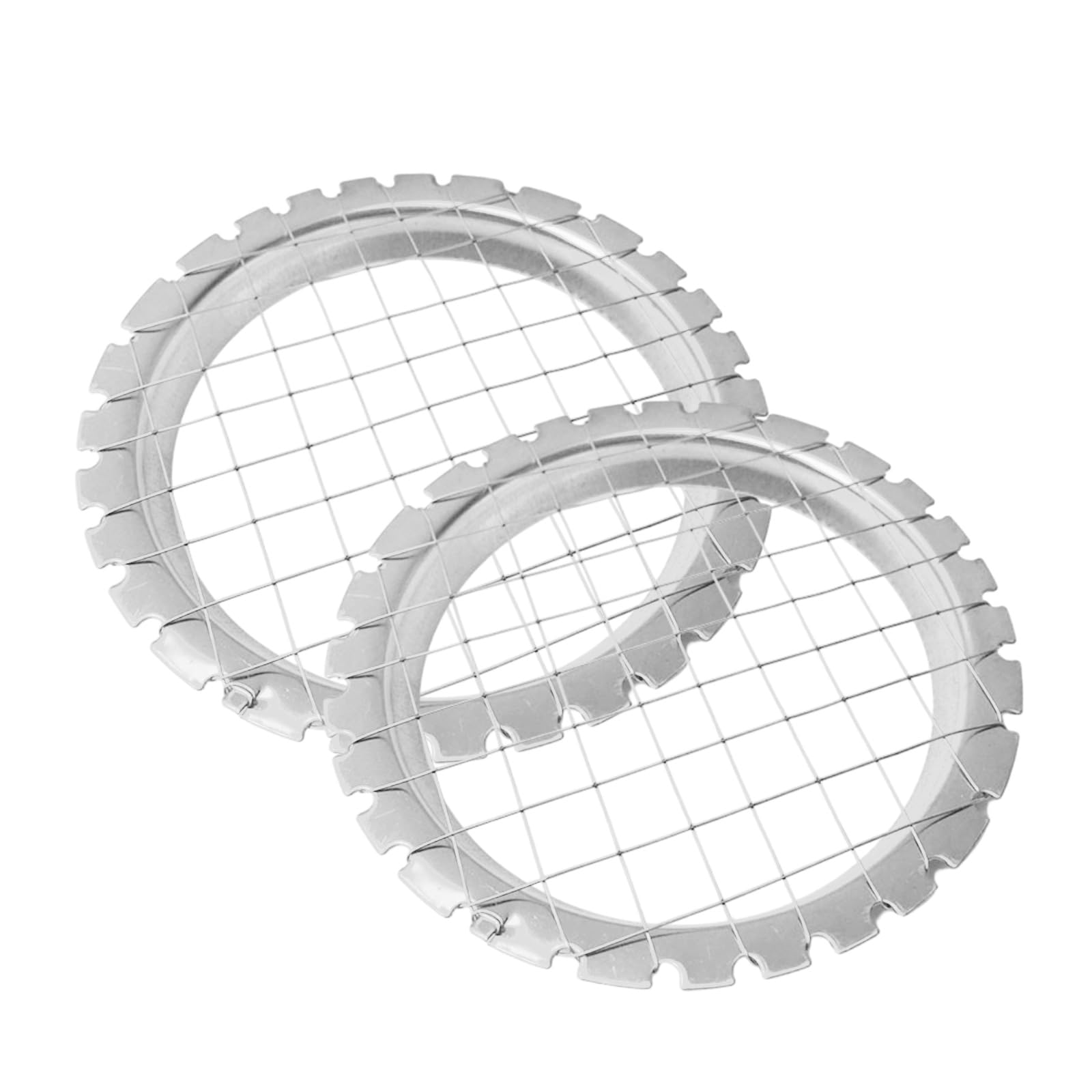 KinetiCore 2 Pack Egg Dicer & Hard Boiled Egg Slicer, Stainless Steel Multifunctional Food Cutter for Egg Salad, Ham, Mushroom, Strawberry, Fruit & Vegetable, Silver