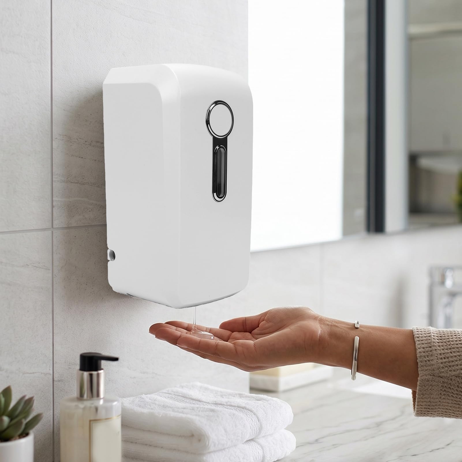 Tosuny Intelligenter Flüssigseifenspender 1000 Ml |Berührungsloser Automatischer Handseifenspender Zur Wandmontage für das Home Office Hotel