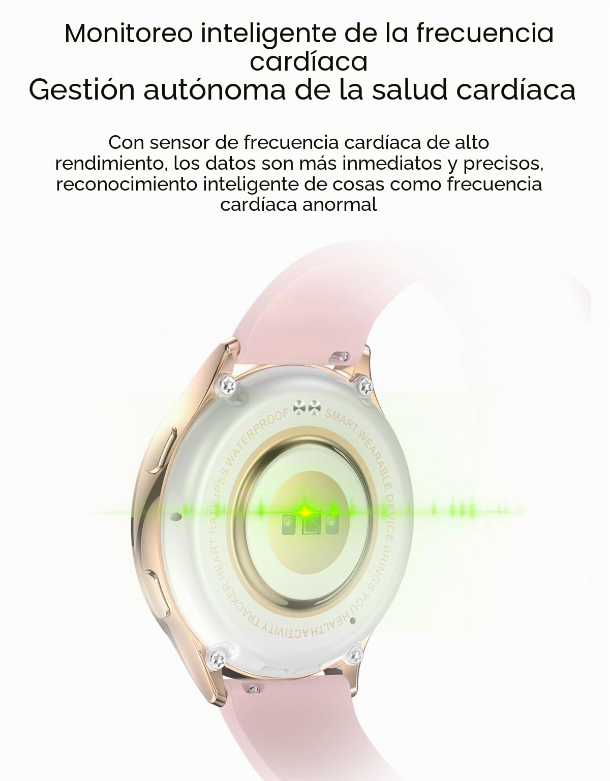 findtime Reloj inteligente para mujer, reloj inteligente dorado y plateado, reloj de presión arterial, rastreador de fitness con llamada Bluetooth, monitor de frecuencia cardíaca, oxígeno en sangre