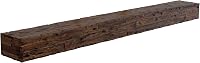 Northbeam 60" Distressed Hardwood Fireplace Mantel Shelf - Easy French Cleat Install, 150lbs Capacity Wall Beam