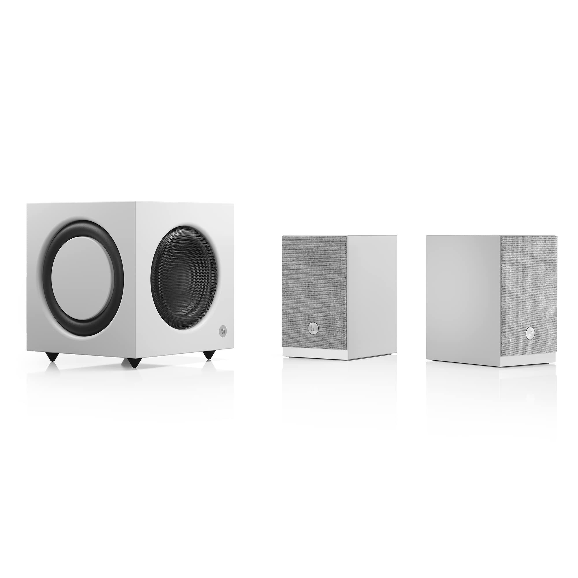 Audio Pro Casse Bluetooth e Wifi Wireless Multiroom - Altoparlanti Stereo per Home Entertainment con AirPlay2, Google Cast, Spotify Connect e HiFi - Speaker con Installazione su Ripiano A28 - Bianco
