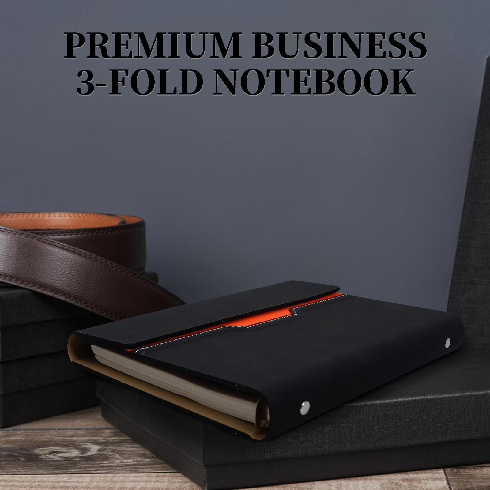 Carnet A5 Rechargeable 6 Anneaux – Agenda Cuir PU Avec 135 Feuilles Lignées/Pointillées – Poches & Séparateurs Inclus