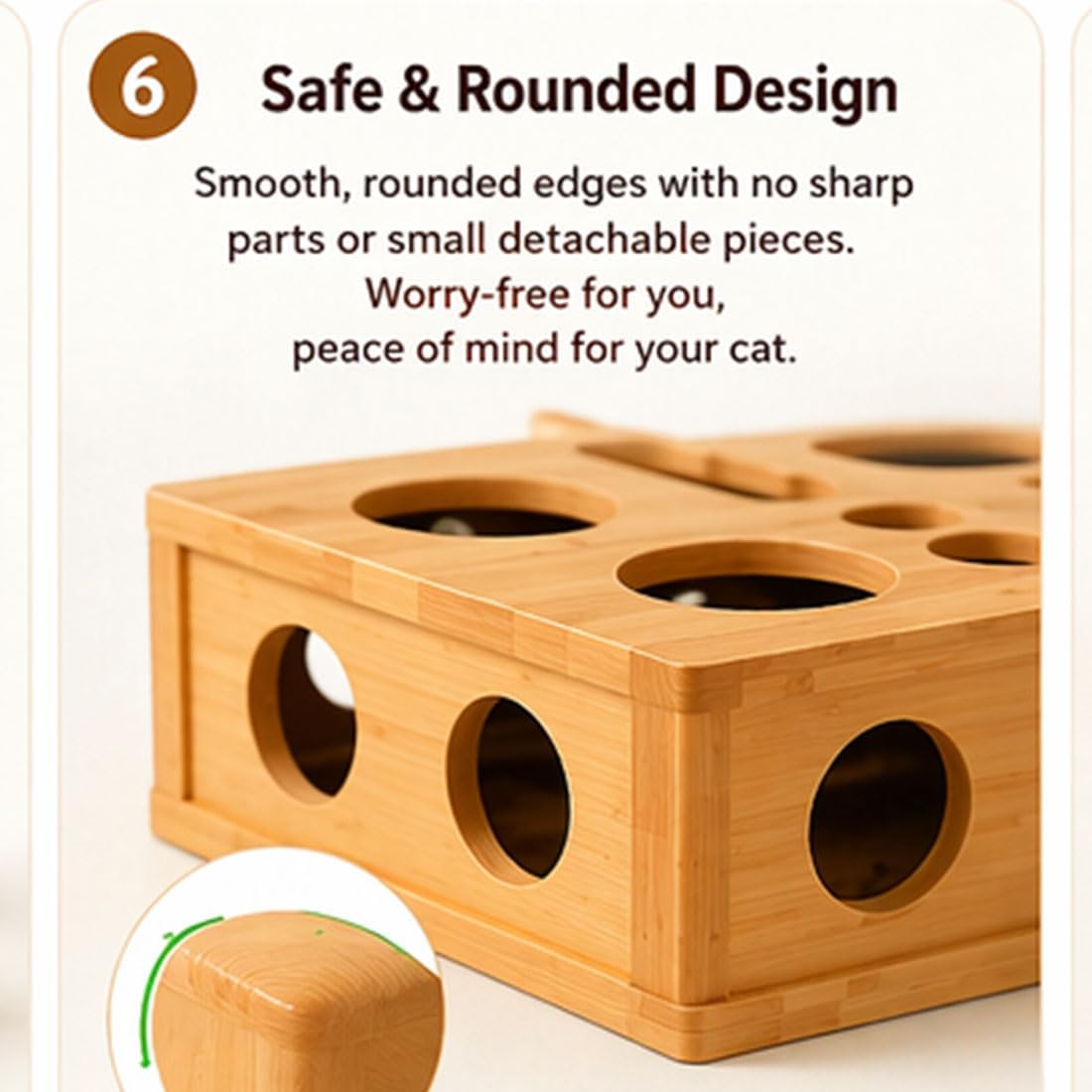 Cat Claw Saver, Cat Nail File Scratcher, Cats Nail File Box, Interactive Enrichment Box with Sandpaper, with Interactive Maze, Bell Ball & Toy Wand (1Set(Includes Sandpaper))
