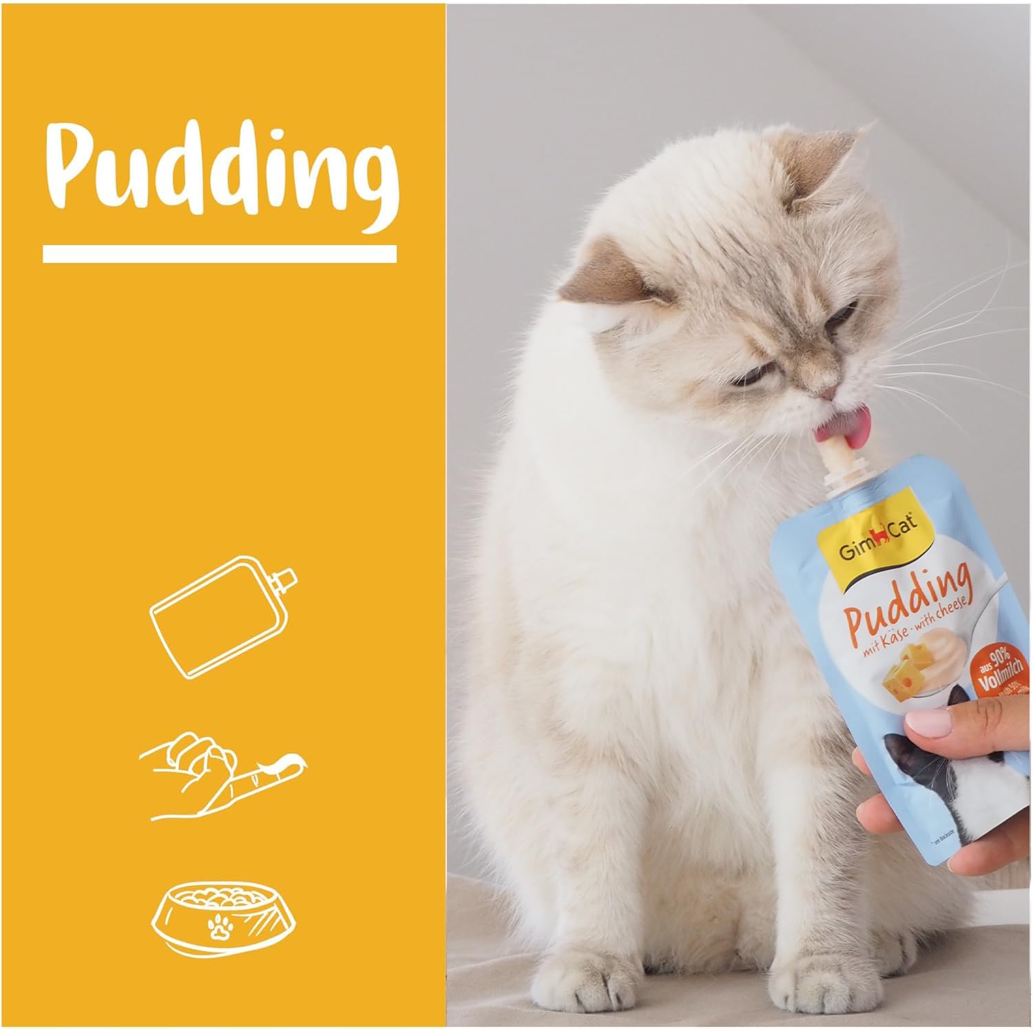 GimCat Puding Kedi Ödülü 150gr – Laktozu Azaltılmış Süt Lezzeti