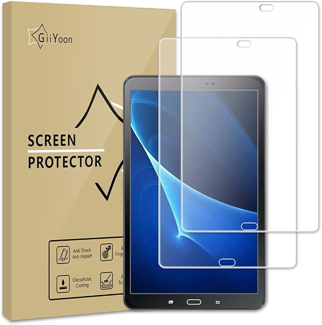 GiiYoon-2 PACK Screen Protector for Samsung Galaxy Tab A 10.1 2016 (SM-T580/T585/T581) Tempered Glass [HD Crystal Clear] [Easy Installation] [Scratch Resistant] [9H Hardness] Protection Film