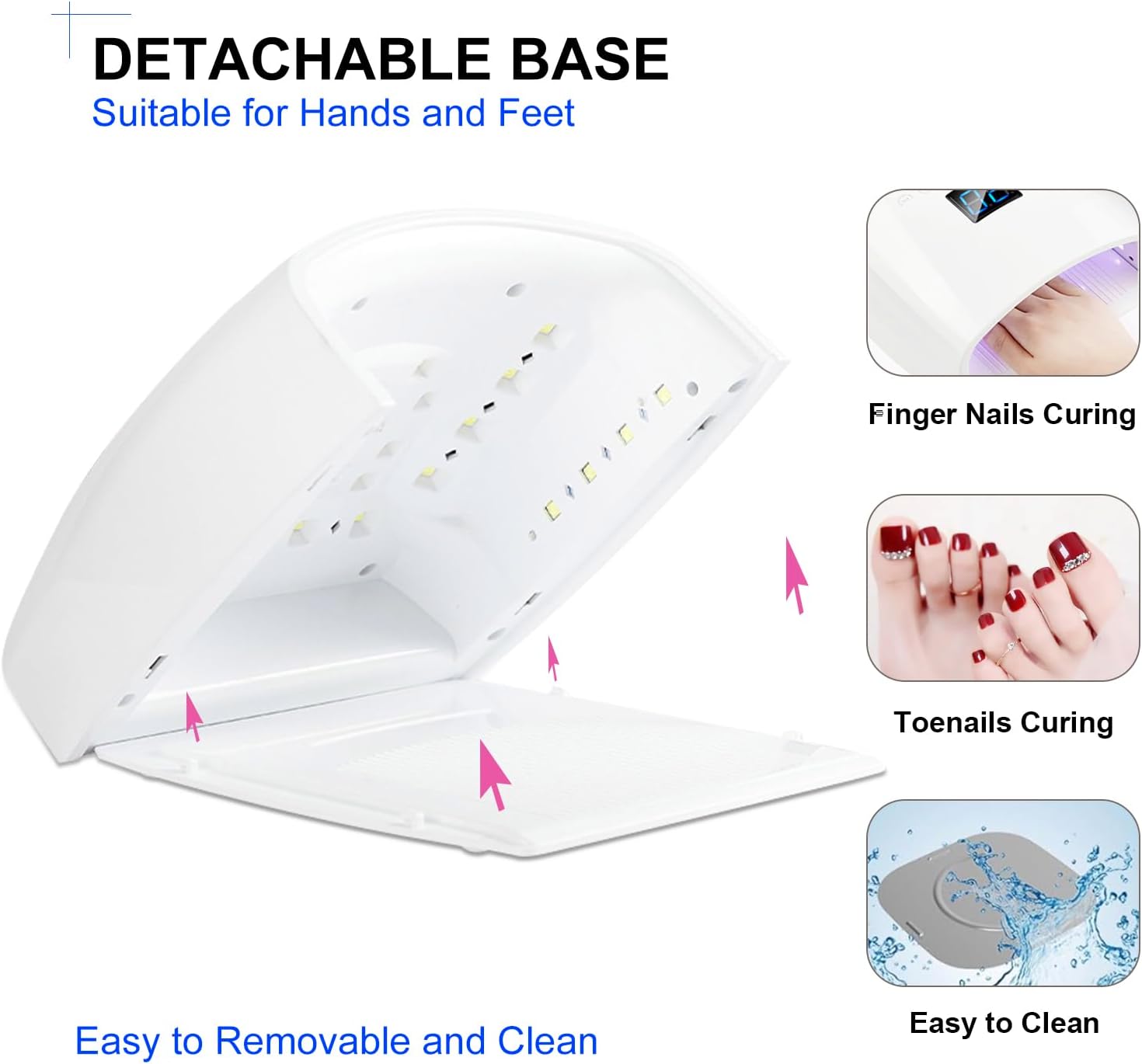 66W UV LED Nail Lamp, Professional Rechargeable Cordless UV Light for Gel Nails,5 Timer Settings Gel Nail Light, Nail Dryer Nail Art Manicure Tools for Home and Salon