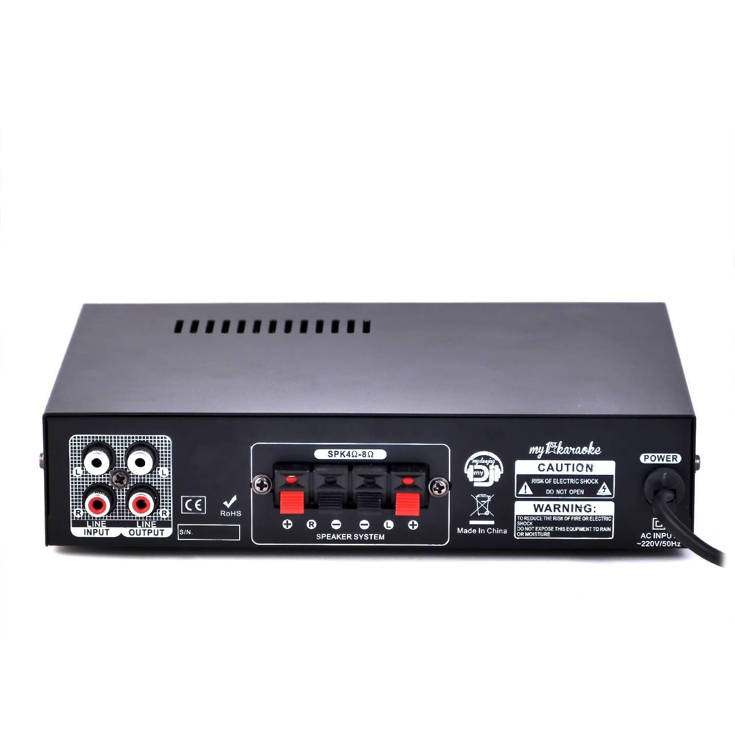 Pack My 1ST Karaoke MyDJ 2 Enceintes HiFi + 1 ampli + 2 micros