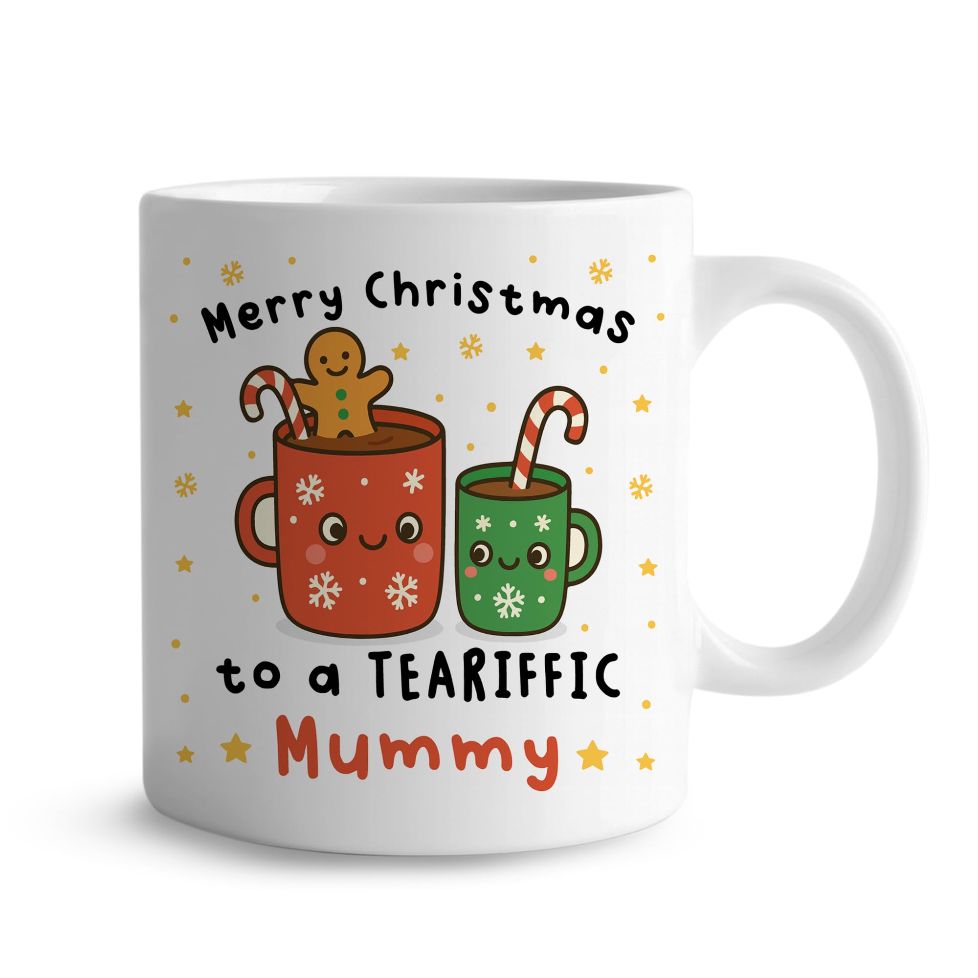 RED OCEAN Merry Christmas to A Tea RIFFIC Mummy Mug for Mummy Merry Christmas for Her from Daughter Son Novelty