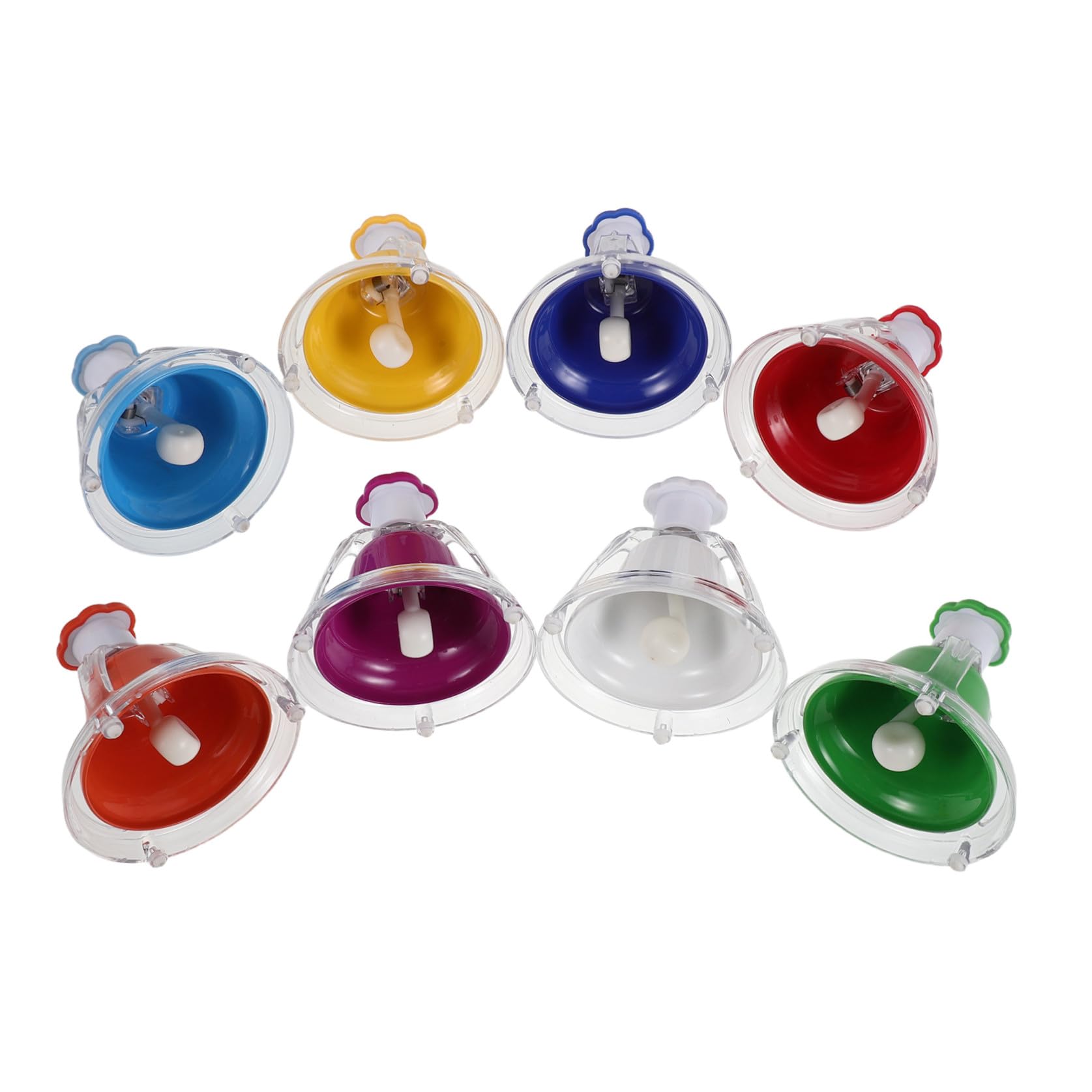 YARNOW 8 Piezas Campanas de Mano Forma de Pata de Gato en Varios Colores, Fáciles de Tocar y Versátiles, Ideales para Juegos Musicales en Jardín de Infancia y Enseñanza Musical