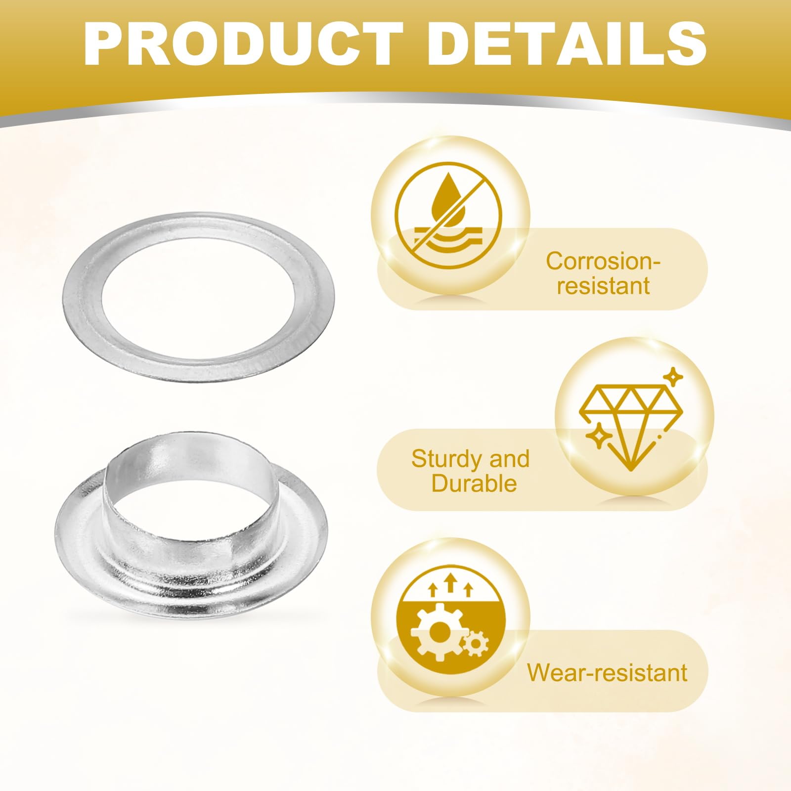 PATIKIL 8mm/5/16" Metal Eyelets - Image 3