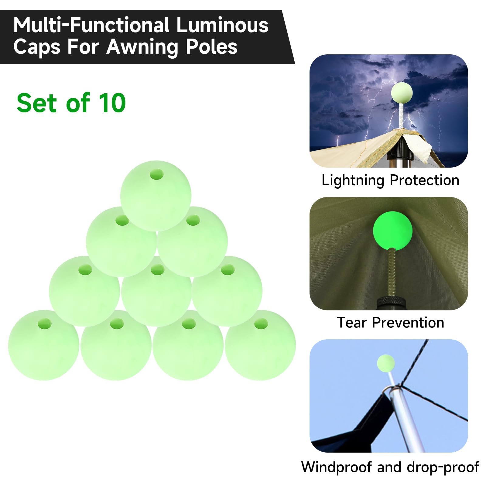 tent pole caps SANLIKE Luminous TPR Tarp Tips Anti-Slip Pole Set of 10 Top Gear UK presenters Bicycle Glove size:XXL Otherwise normal pricing occurs