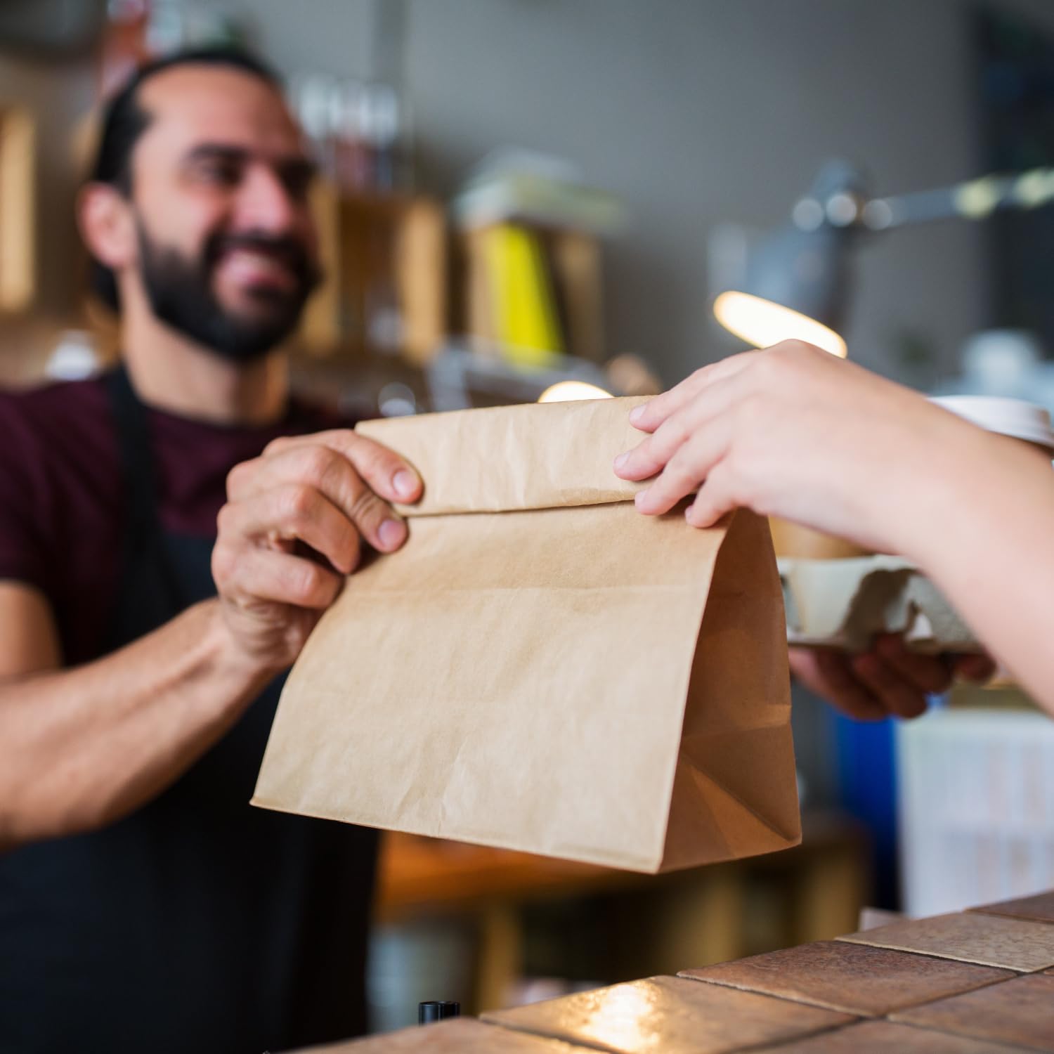 Bolsas de Papel, Bolsas Kraft de Papel, Bolsas para Regalos de Cumpleaños, Bolsas de Papel para Comercios de Alimentación, para Eventos o Manualidades · m-office (x500 unds mix, 150x300x60mm)