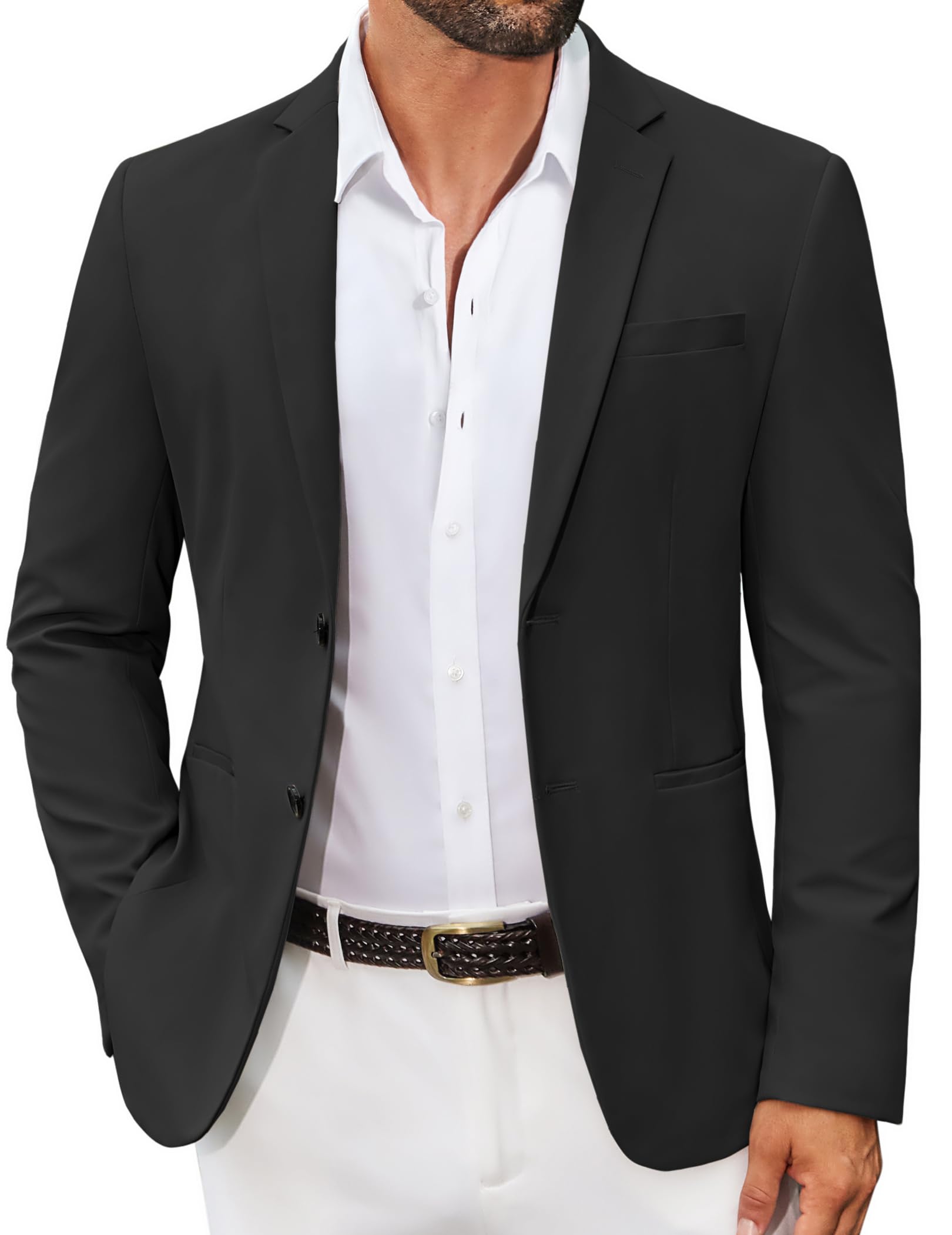 COOFANDY Mens Casual Regular Fit Blazer Jacket Two Button Suit Jackets Lightweight Sport Coat